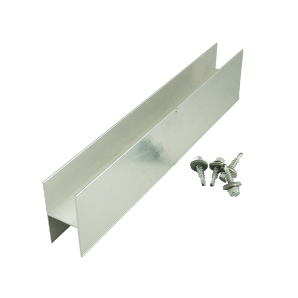 Picture of for Mounting profile 65 incl. 4 self drilling screws SW8 6,0 x 25 mmOutside dimensions: 30 x 3 x 8,3 mmDo profili montazowych 65Zestaw zawiera 4 sruby samowiercace szesciokatne SW8 + pasek 6,0x25Wymiary: 30,3x58,3 mm